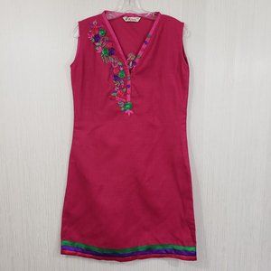 K Seven NWOT ribbon floral detail v-neck sleeveless dress